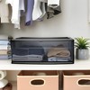 Homz 2 Pack Storage Cart, Wide Body 1 Drawer Plastic Rolling Container for Home and Office Organization, Black Frame with Smoke Tint Drawer - 3 of 4