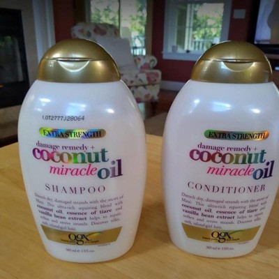 Ogx Extra Strength Damage Remedy + Coconut Miracle Oil Conditioner For ...