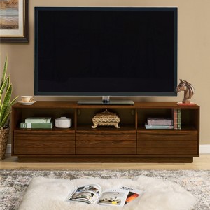 Modern TV Stand for TVs Up to 75", 63'' Entertainment Center with 3 Drawers & Open Shelves, Media Console Table, Sideboard Buffet Cabinet - 1 of 4
