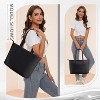 Paaaawaters Tote Bag Zipper Shoulder Bag Faux Leather Purses Satchel for Women Casual Handbag Work Dating College - 4 of 4