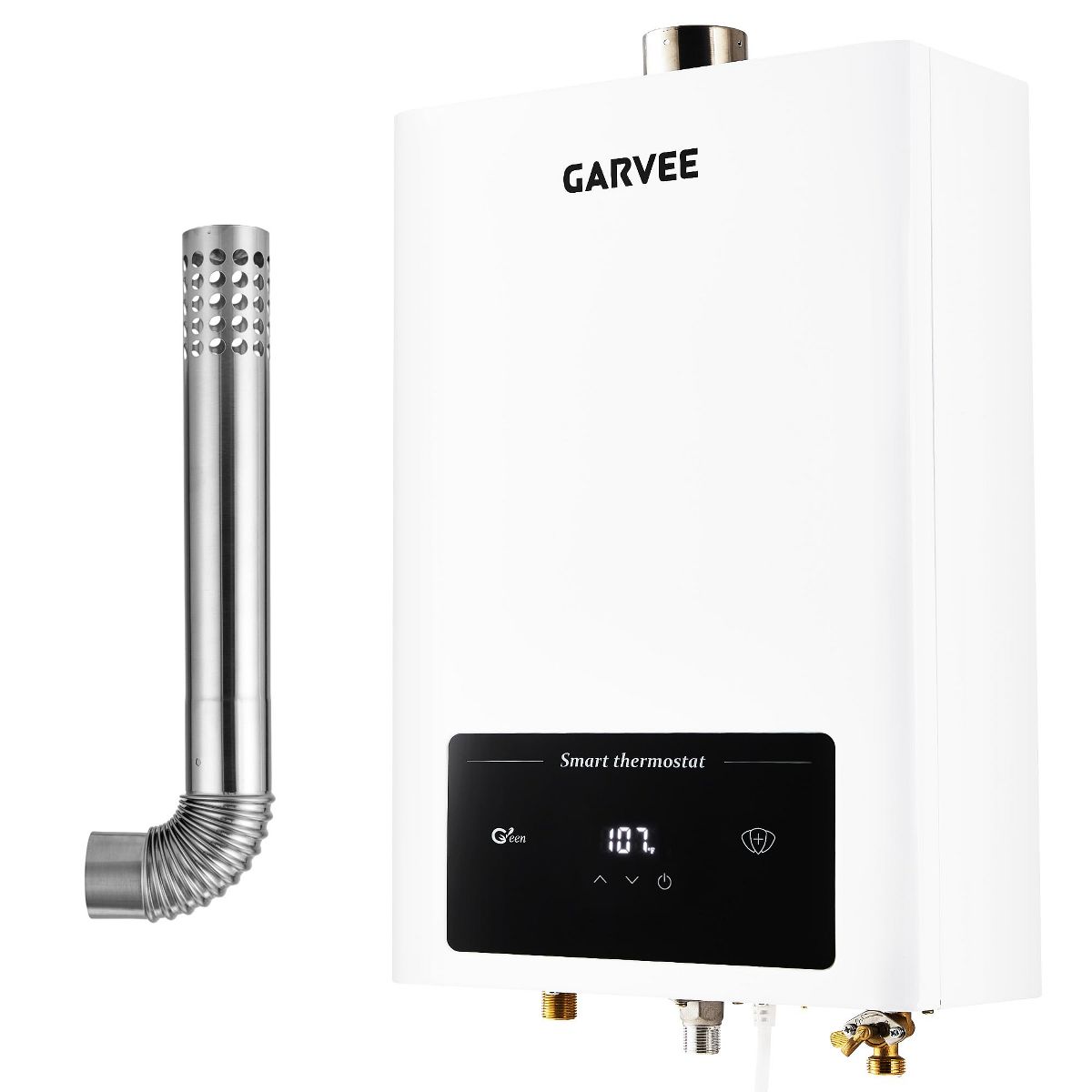 12L Natural Gas Tankless Water Heater Whole House Constant Temperature Instant Hot Digital Display Indoor Wall-Mounted with Accessories - thumbnail 8