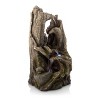40" Resin 5-Tiered Rainforest Tree Trunk Fountain with LED Lights Bronze - Alpine Corporation: Weather-Resistant, Electric Powered - 4 of 4