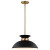 Nuvo Lighting Perkins 1 - Light Pendant in  Matte Black/Burnished Brass - 4 of 4