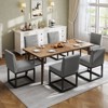 AMERLIFE Mid Century Linen Dining Chairs Set of 6, Modern Upholstered Dinner Chairs - 2 of 4