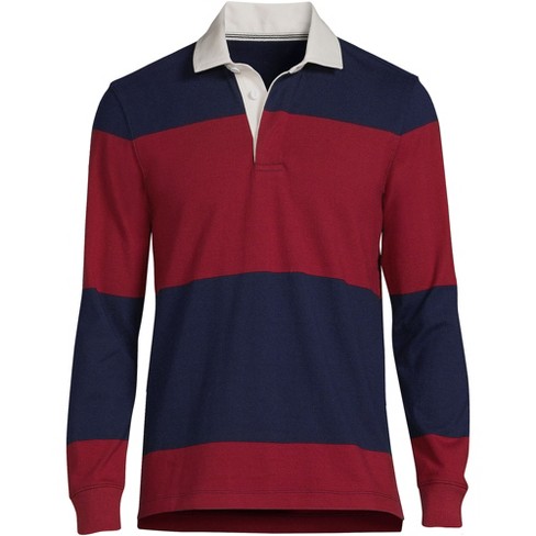 Lands' End Men's Tall Long Sleeve Stripe Rugby Shirt - Large Tall ...