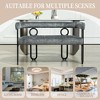 CAVINAS Modern Loveseat Sofa, Chenille Fabric 2 Seater Sofa Couch with Arms and Metal Legs, for Small Space - 2 of 4