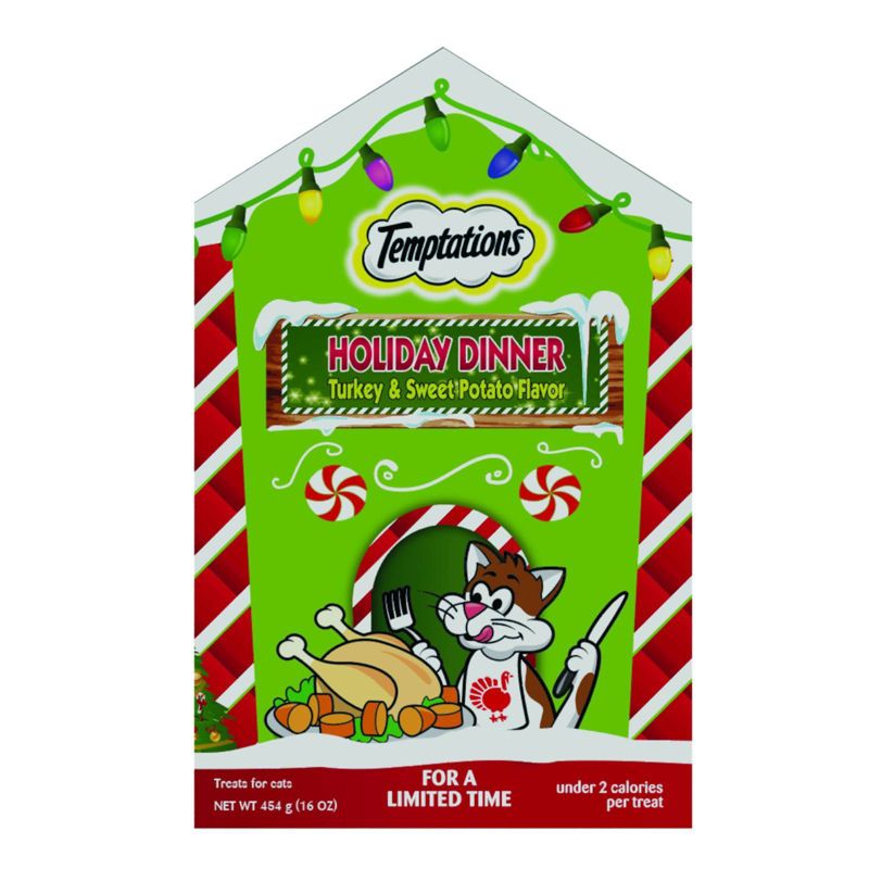 Temptations Holiday Dinner with Beef and Chicken Cat Treats - 16oz, 1 of 10