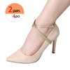 INSPIRE CHIC Women's Buckle Detachable PU Ankle Crossover Heels Shoe Laces 2 Pairs - 4 of 4