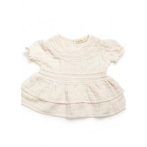 Girl Elvie Organic Muslin Layered Top - Le Petit Lapin - 1 of 3