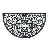 Evergreen Ornate Half Round Rubber Grate Mat Indoor and Outdoor Home Decor - image 3 of 4