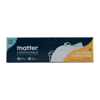 Matter Compostable Tall Kitchen Trash Bags - 13 Gallon/12ct