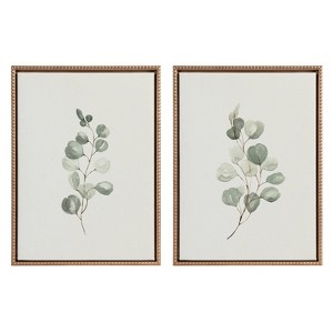 Kate & Laurel All Things Decor (Set of 2) 18"x24" Sylvie Eucalyptus 4A and 4B Framed Arts by Maja Mitrovic of Makes My Day Happy - 1 of 4