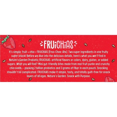Nature's Garden Snacks Probiotic FruiChia Strawberry Fruit Snacks - 5.6oz/8ct