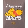 Disney Winnie-the-Pooh Women's I Believe In Naps Jogger Sleep Pajama Set Grey - 2 of 4