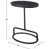Uttermost Oval Accent Table – Sleek Marble and Satin Black Iron - 3 of 4