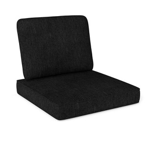 Costway 2/4/6-Pack 24" x 24" Deep Seat Cushion & Back Pillow with Removable Covers Outdoor Brown/Navy/Gray/Black - 1 of 4