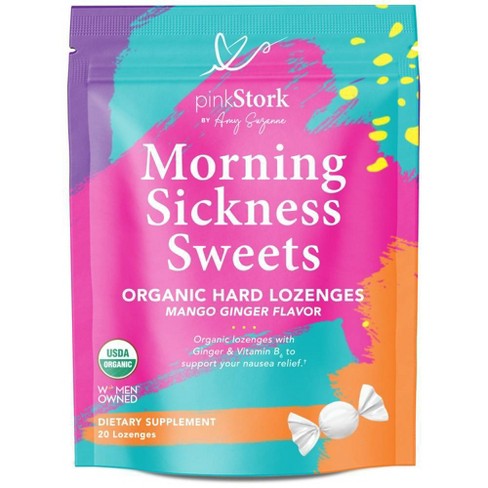 Pink Stork Mango Ginger Morning Sickness Hard Lozenges With Vitamin B6 20ct Target