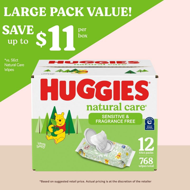 Huggies Natural Care Sensitive Unscented Baby Wipes (Select Count), 3 of 15