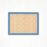 11.5"x16.5" Silicone Baking Mat with Macaroon Guides Blue - Figmint™