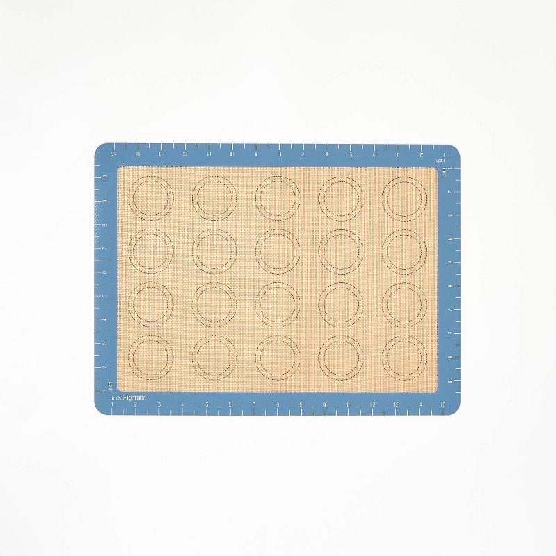 11.5&#34;x16.5&#34; Silicone Baking Mat with Macaroon Guides Blue - Figmint&#8482;, 1 of 5