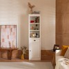 ACEPANO 75 in. H Modern Wooden Decorative Storage Cabinets with 1 File Drawer For Hallways, Home & Office-White - 2 of 4