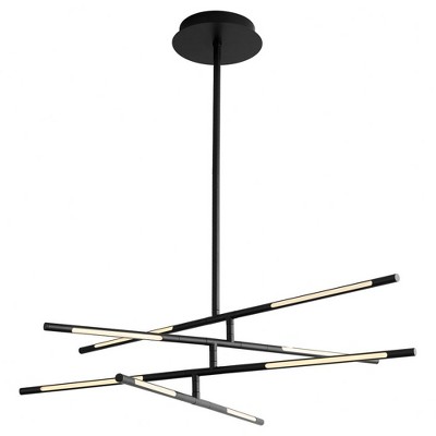 Oxygen Lighting Palillos 8 - Light Pendant in  Black