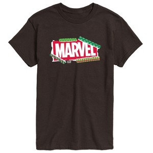 Men's - Marvel - Logo Wrapping Paper Short Sleeve Graphic T-Shirt - 1 of 3