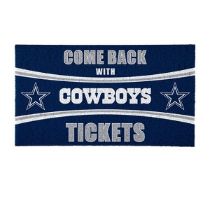 Evergreen Come Back with Tickets Dallas Cowboys 28" x 16" Woven PVC Indoor Outdoor Doormat - 1 of 4