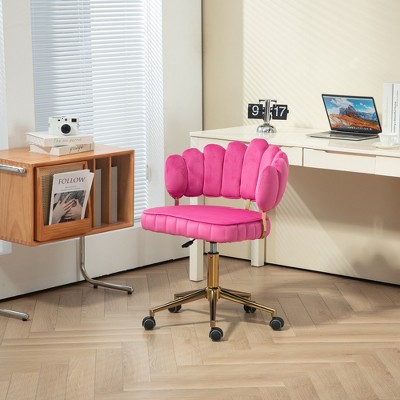TiramisuBest Modern Cute Computer Chair,Velvet Home Office Desk Chair,Height Adjustable Swivel Task Chair