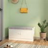 Shoe Storage Bench with 2 Door, Entryway Bench with Shoe Storage, Shoe Bench with Cushion, Adjustable Shelves, Shoe Rack for Entrance, Bedroom - 2 of 4