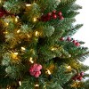 Nearly Natural 5-ft Frosted Colorado Aspen Pre-Lit Artificial Porch Christmas Tree with 200 LED lights - 3 of 4