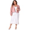 Agnes Orinda Women's Plus Size Fashionable Fluffy Open Front Cropped Faux Fur Winter Jacket - 3 of 4
