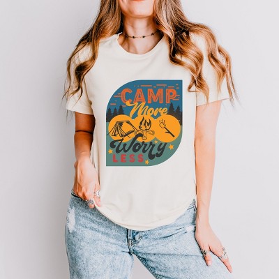 Simply Sage Market Camp More Worry Less Badge Short Sleeve Tee
