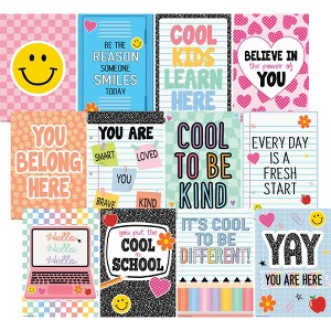 Teacher Created Resources® Cool for School Positive Sayings Small Poster Pack, 12 Posters - 1 of 4