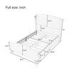 Sapphtopaz Platform Bed Frame with High Wingback Headboard and Slats Support Linen Upholstered Bed Frame, No Box Spring Needed - 3 of 4