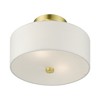 Livex Lighting Meridian 2 - Light Semi-Flush Mount in  Satin Brass - 4 of 4
