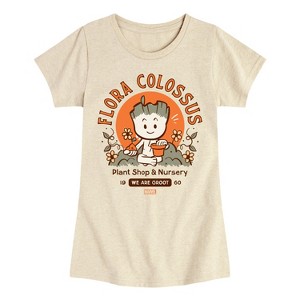 Girls' - Marvel - Guardians of the Galaxy Flora Colossus Groot Fitted Short Sleeve Graphic T-Shirt - 1 of 4