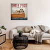 Stupell Industries Vintage Three Pugs in Canoe, 36" x 36" - 2 of 4