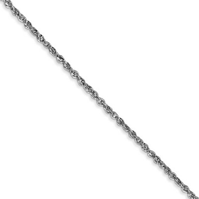 Black Bow Jewelry 1.7mm, 14k White Gold, Ropa Chain Necklace