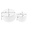 Round Storage Ottoman with Removable Lid and Upholstered Small Seat, 2-in-1 End Table and Ottoman for Living Room-Baofuwish - 4 of 4