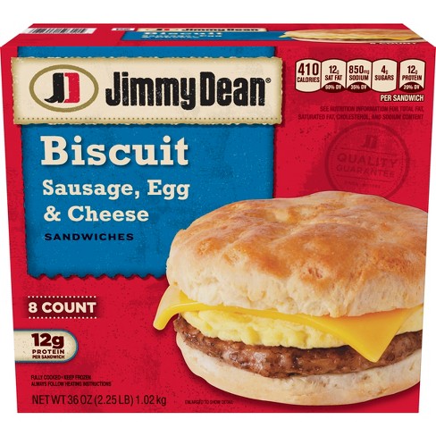 dean jimmy sausage biscuit egg cheese frozen 8ct target shop