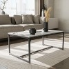 Rectangular Coffee Table Chic Sofa Side Natural Sintered Stone-top Coffee Table - 2 of 4