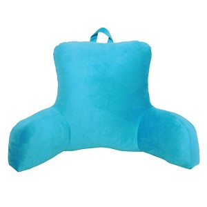 Teal Micro Mink Bed Rest Lounger Support Pillow - Elements By Arlee, Blue