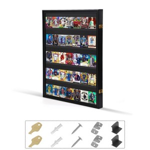 MUKE Lockable Graded Sports Card Display Case with 98% UV Protection, Acrylic Wall Mount for Baseball, Football & Trading Cards - 1 of 4