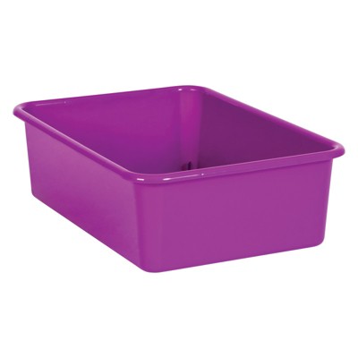 Teacher Created Resources Purple Large Plastic Storage Bin (Pack of 6)