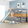 PAGED Twin Size Loft Bed, Modern Wooden Bed Frame, Bunk Bed with Slide, Guardrails and Ladder for Bedroom - 2 of 4