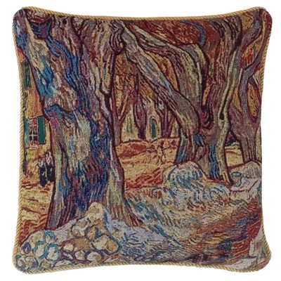 Signare USA Van Gogh Plane Tree Pillowcase/ Cushion cover 18 x 18 inch