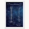 Wynwood Studio 15"x21" Gibson Les Paul Guitar 1955 Blue Chalkboard Wall Art White Frame: Vertical Canvas, Modern Decor - 3 of 3