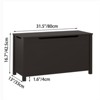Wooden Toy Chest, Accent Storage Chest with Safety Hinges, Entryway Storage Bench, Lift-Top Storage Chest for Bedroom/Living Room - 3 of 4