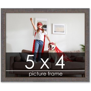 PosterPalooza | Photo Size Textured Grey Picture Frame - UV Acrylic, Foam Board Backing, Hanging Hardware - 1 of 4